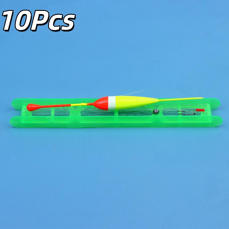 10Pcs Shallow Water Floating Line Group Floating Fishing Line Fish Hook Beginner Hand Rod Accessories Vertical Fish Floating