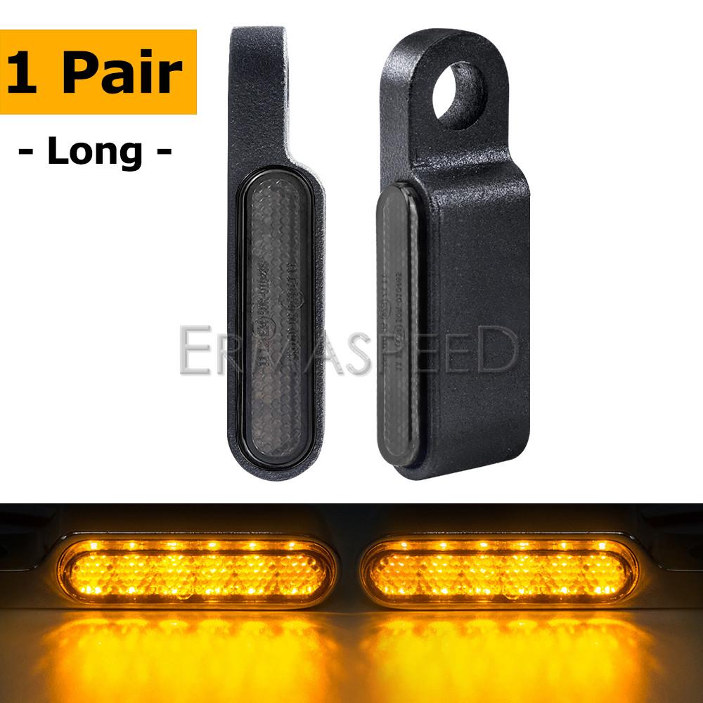 Pair Amber Motorcycle Handlebar Led Turn Signal Light E24 Mark Mini Scooter Indicator Blinker Aluminum Alloy Signal Lamp