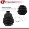 1 Set CV Joint Boot Kit for Mitsubishi Outlander 2008-2013 Outer Constant Velocity Joint Boot W/Clamps No.3817A099 Black Rubber