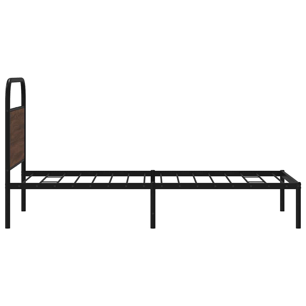 Bed Frame without Mattress 90 x 190 cm Brown Oak Effect