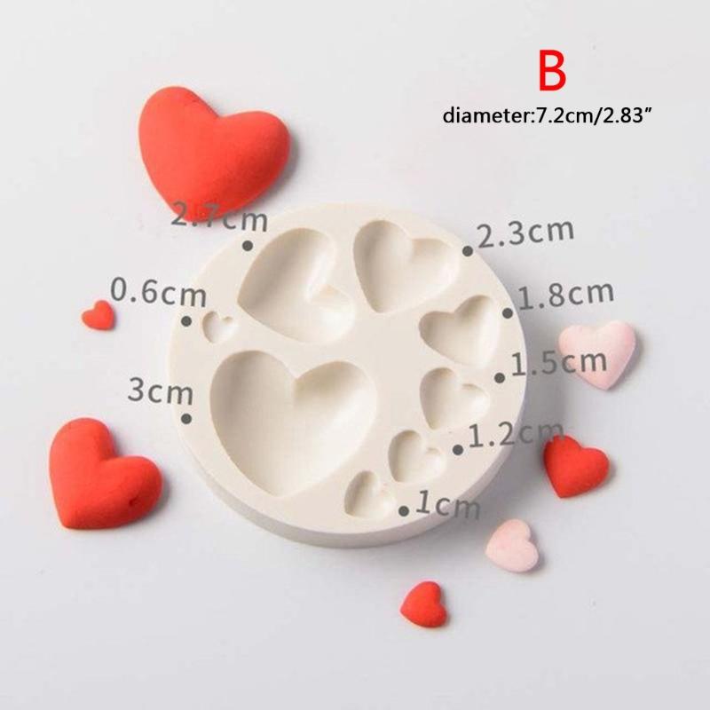 DIY Wax-Melt Moulds Heart Flower Bow-Shape Silicone Molds Chocolate Candy Gummy Molds for Party Cake Decorations Tool