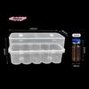 M-20ml 10-Slot Vial Storage Case - Clear Plastic Microtube Storage Box Stackable for Freezer & Refrigerator Organizer