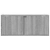 Wall Mounted TV Cabinet with LED Lighting Grey Sonoma 80 x 31 x 35 cm