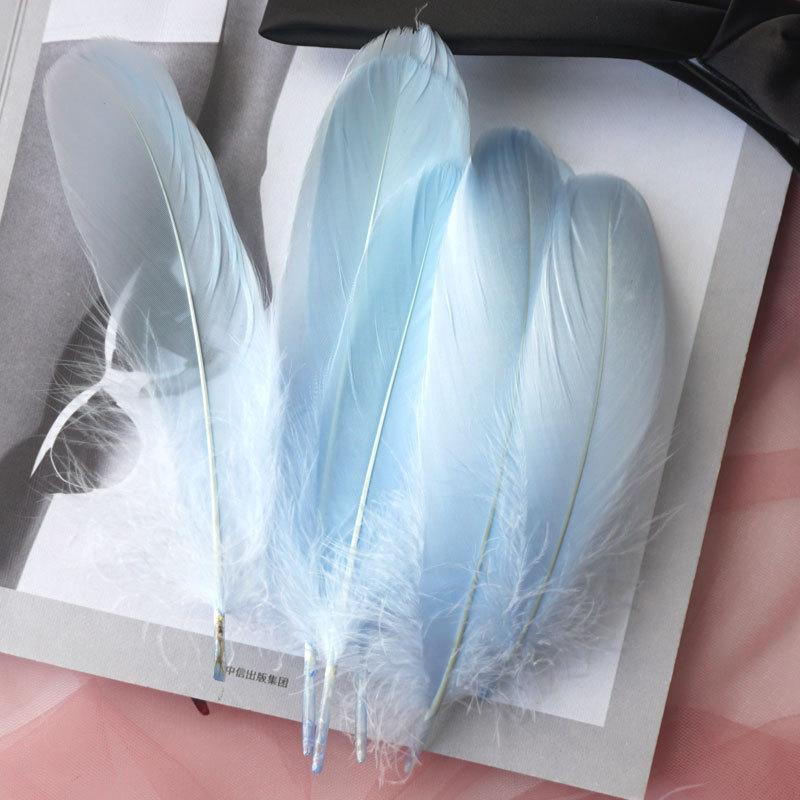50Pcs Goose Feather Soft Big Floating Diy Sunflower Wall Decoration Dream Catcher Wing Decoration Handmade Material Colored Cat Stick Feather