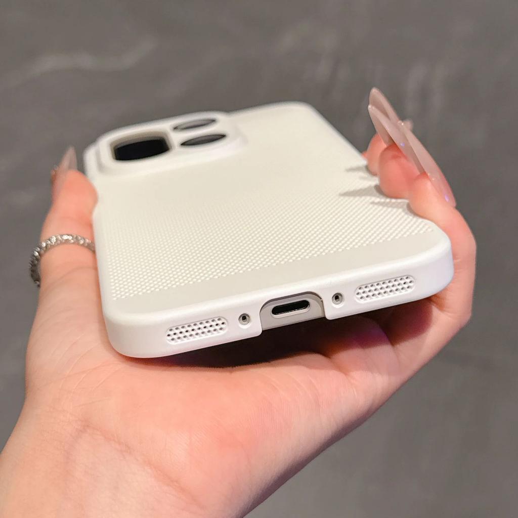 Breathable Heat Dissipation Thin PC Phone Case For Oneplus 15 13 12 T R ACE 5 3 Glass Lens Film Protection Cooling Mesh Cover