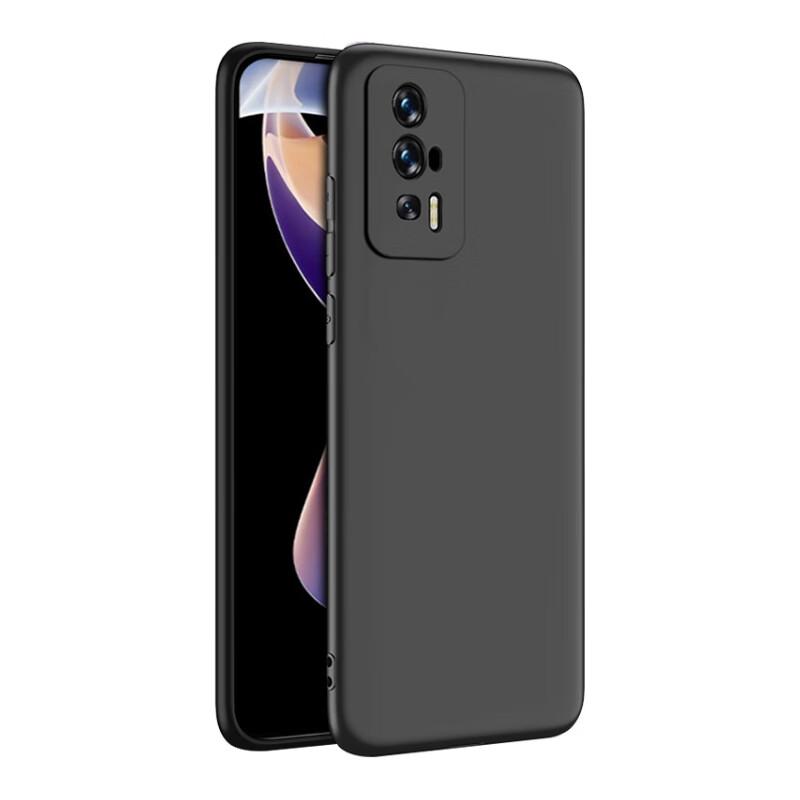 Xiaomi Redmi K60 Phone Case, Redmi K60Pro Protective Cover, Full Airbag Shockproof Dirt-Resistant Phone Case with Hard And Soft Edges - Matte Black
