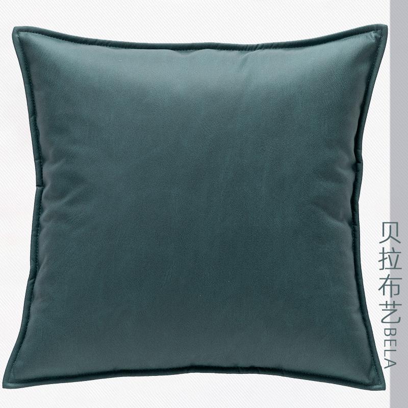 1PC Technology Cloth Pillowcase Modern Solid Color Imitation Leather Waterproof Cushion Cover Nordic Sofa Living Room Decor