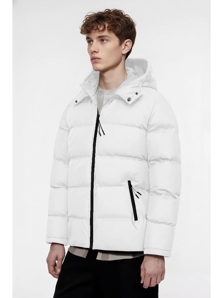 Men's Winter Hooded Puffer Coat - Thickened, Loose, Plus Size, Hong Kong Style