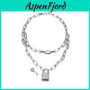 Fashionable European And American Inspired Creative Lock Key Necklace For Women With Unique Geometric Design And Elegant Water Wave Chain