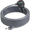 Cross-border Waterproof Car Charger: Three-in-One Cigarette Lighter Power Cord with Digital Display.
