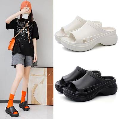 Paris Thick-soled Slippers Women's Summer New Products Step On Shit Feeling One-word Drag Non-slip Outer Wear Fashion