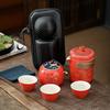 Outdoor Travel Tea Set Home One Pot Four Cups Portable Storage Bag Ceramic Quick Cup Brewing Teapot Tea Cups