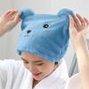 Nowy turban z mikrofibry w kształcie kreskówki, higroskopijny i oddychający, szybkoschnący czepek do włosów, ręcznik-czepek do zawijania, ręcznik-czepek do włosów