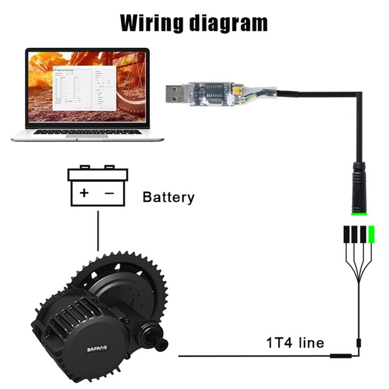 Usb Programming Cable For Bafang Can Bus Motor Bbs01 Bbs02 Bbs03 Bbshd Mid Drive Motor Kit Electric Bike Motor Programmed Cable