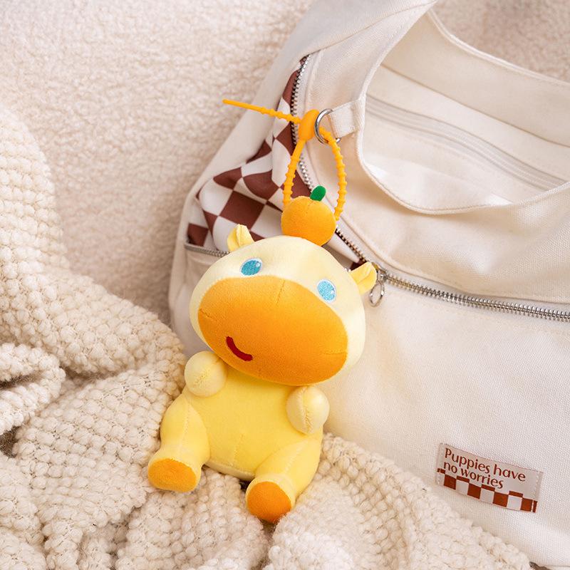 Cute Capybara Lululu Plush Emoji Keychain Doll