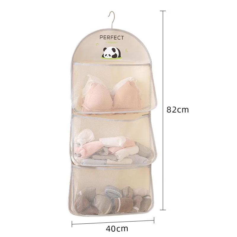 Oxford Cloth Hanging Net Pocket Storage Bag Clothesable Organizer Bag Lingerie Storage Hanging Bag