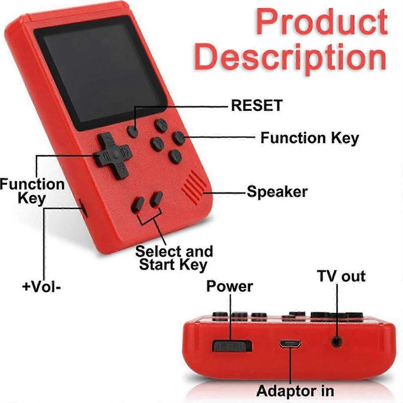 New Tiny Tendo-Tinytendo Handheld Console, 400 Games in 1 Device, Retro Handheld Game Console, Handheld Game Console Support 2 Players Play on Tv