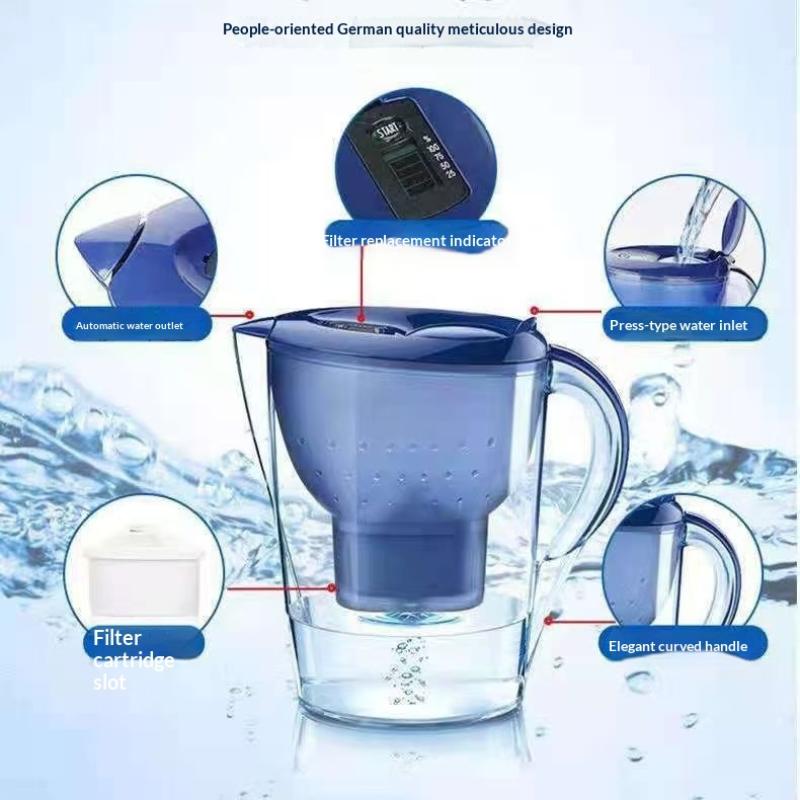 3.5L Large Capacity Water Purifier Kettle Capacity Water Filter Four-Layer Filter Water Pitcher Purifier For Office Household