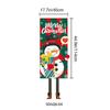Christmas couplet hanging flag, snowman vertical door hanging, courtyard porch Christmas decoration hanging cloth party layout banner
