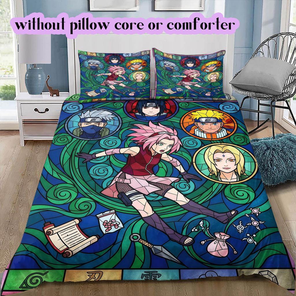 Copripiumino Morbido e Confortevole Anime Naruto, Set Biancheria da Letto per Bambini Regalo, Misura Extra Large, Varie Misure Disponibili