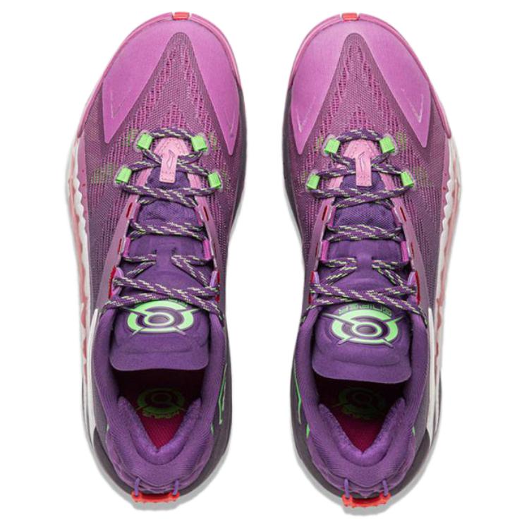 New LiNing Recreational Squirt 1 SUPER Anti Slip Wear Resistant Low Top Basketball Shoes Men's Purple White ABFV005-5