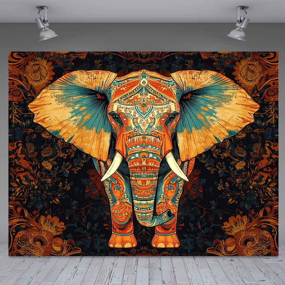 1pc Bohemian background wall cloth home living room bedroom decoration large elephant machine washable fabric tapestry