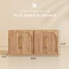 65 Tall Freestanding Accent Cabinet with Adjustable Shelves, Arched Design & Gold Handles for Living, Dining Rooms or Entryways