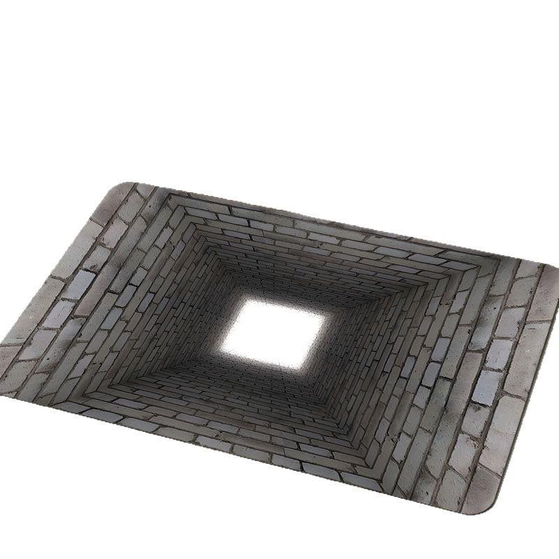 3D Visual Trap Diatomaceous Earth Bathroom Mat: Water-Absorbent, Non-Slip, Dirt-Resistant Entrance Floor Mat
