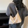 Yogodlns Lässige Modische Damen Schultertasche Einfacher Urbaner Stil PU-Material Große Kapazität Tägliche Kombination Crossbody Boston Tasche
