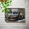 Vintage Pickup Truck Metal Wall Art Retro Home Decor Tin Sign