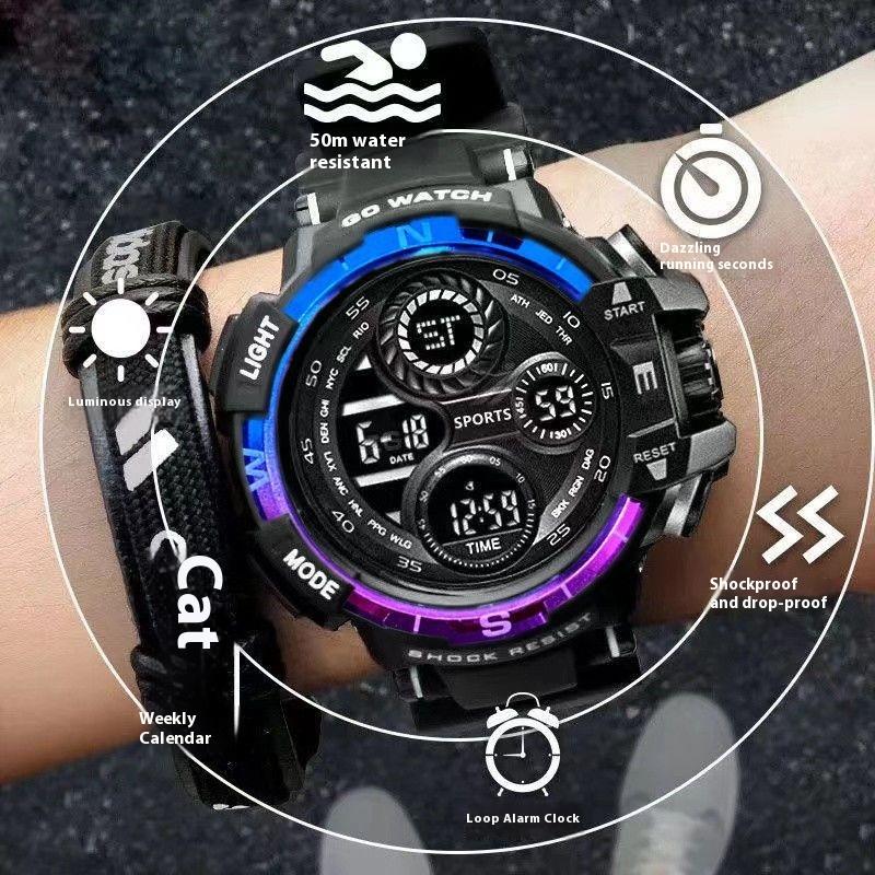 

Электронные часы, Календарь Неделя Люминесцентная Подсветка Будильник, Мужская Модель