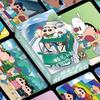 Crayon Shin Chan Anime Figures Cartoon Game Card Double Sided Laser Peripheral Cards Box Of 55 Unique Lomo Flash Cards Toys Gift