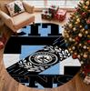 Manchester City FC Pattern Round Rug, Indoor/Outdoor Mat, for Picnic, Gameroom, Bedroom, Office, Living Room, Home Decor Carpet, Birthday Gift