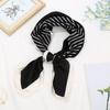 Women's 70cm Square Satin Silk Scarf - Vintage Floral Print Neck Wrap for Work & Fashion - Elegant Professional Accessory