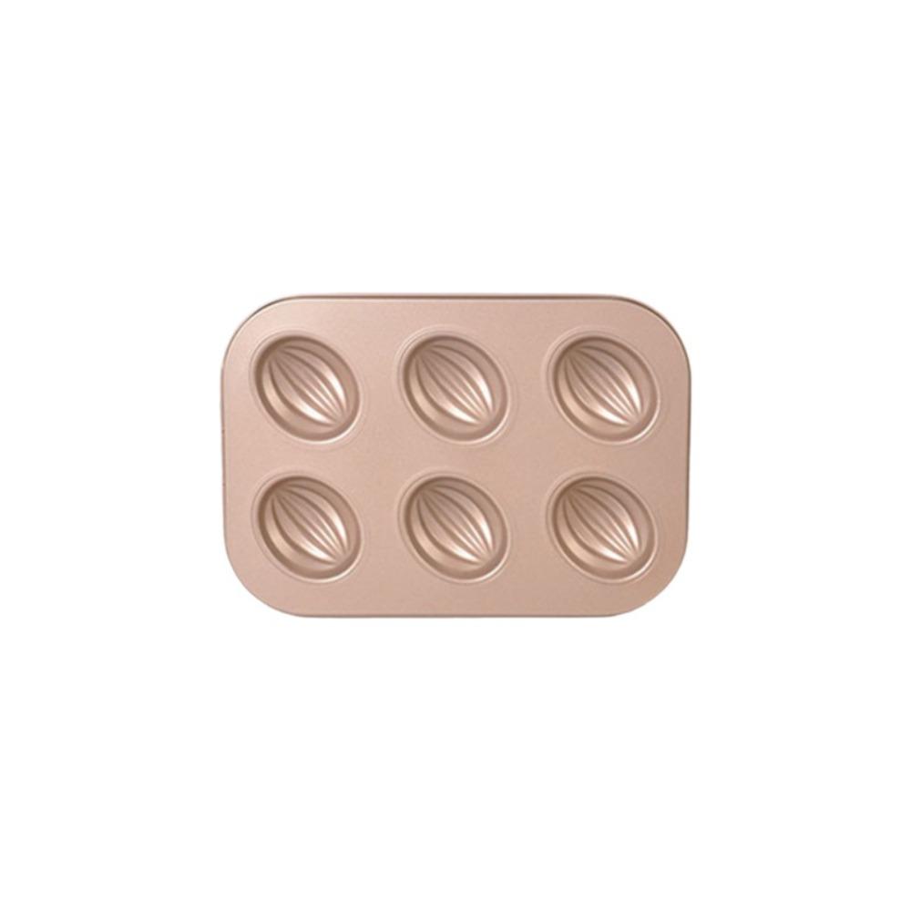 Non-stick Olive-shaped Muffins Mold Carbon Steel Dessert Mold Pastry Tray  Party Treats 6-Cavity