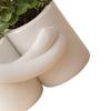 Maceta con Diseño de Abrazo, Textura Blanca Mate Impresa en 3D Maceta de Doble Cuenca, Maceta Pequeña Estilo Nórdico para Plantas Verdes para Decoración de Escritorio