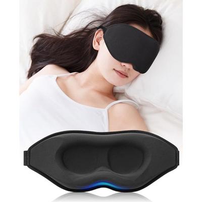Masque pour les yeux pour dormir, taux de blocage de la lumière de 99,99 %, bon sommeil, conception stéréoscopique 3D, respirant, texture de soie douce, ultra-léger