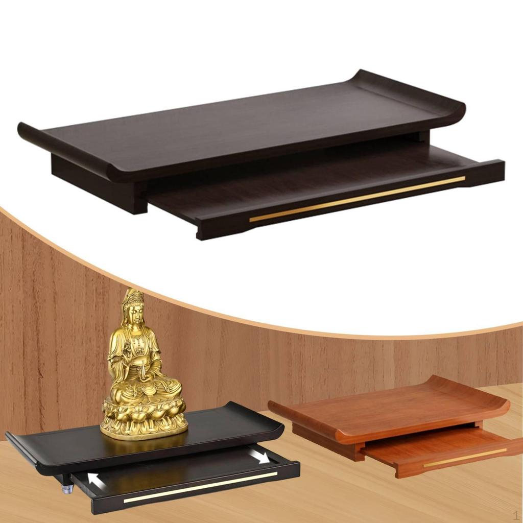 Buddha Shelf Altar for Storage, Mandir Feng Shui Temple Living Room Decoration, Chinese Buddhist