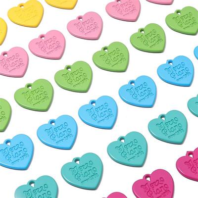 10 adet Akrilik Kalp Charm Kolye Kolye Anahtarlık Bilezik DIY Takı Yapımı Aksesuarları