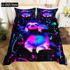 Cartoon Sloth Duvet Cover Bedding Set for Kid Girls Cute Animal Comforter Cover 1 Duvet Cover with 2 Pillowcases King Full Size