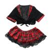 Sexy Lingerie Set Female Student Uniform, Female Sex Role Play Costume Skirt Mini Skirt Costume Short Top