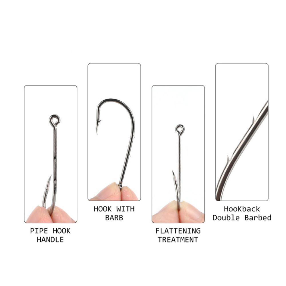 Circle Hook Sharp Barbed Fishhook Offset Narrow Bait Hook High Carbon Steel Long Shank Fishing Hook
