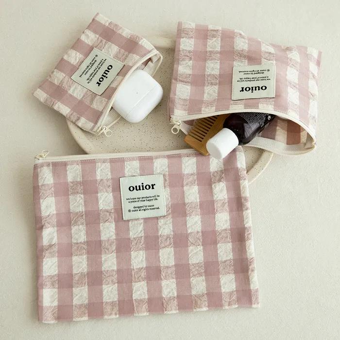 ouior flat pouch_ripple check lilacpink