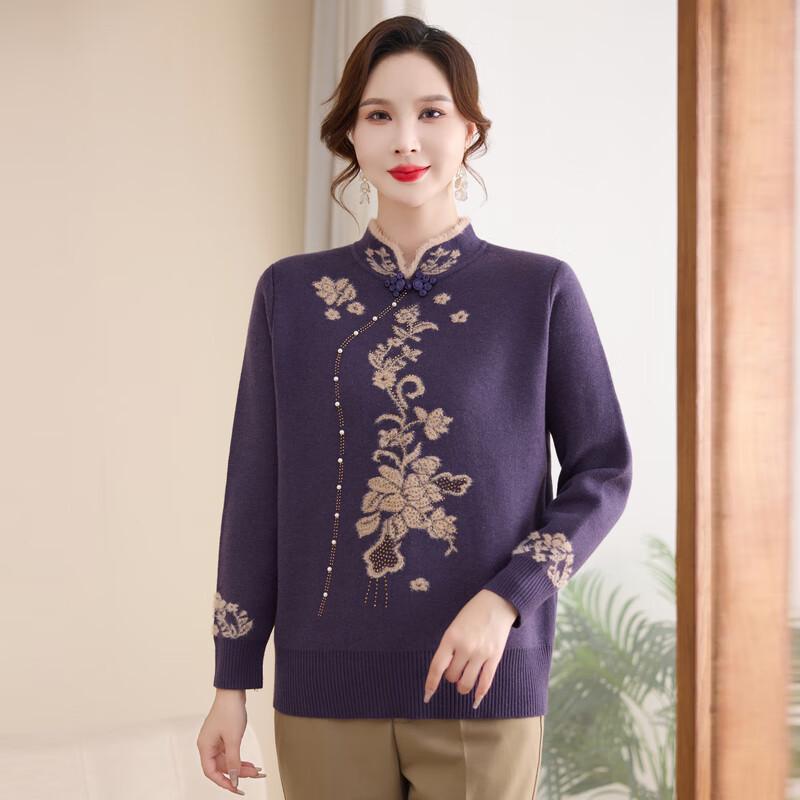 Women's Cheongsam Collar Warm Velvet Sweater
