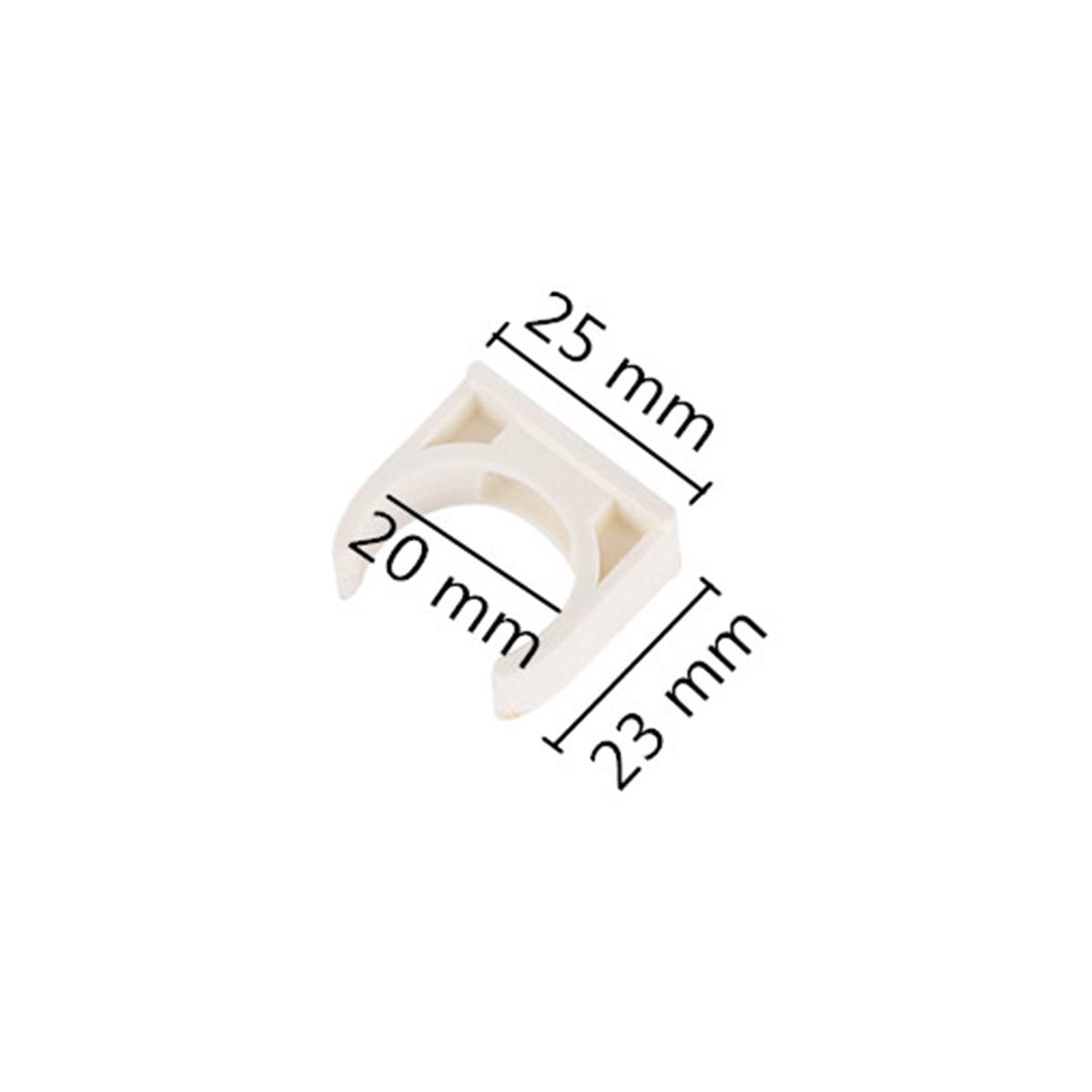 10/30Pcs U-shape Pipe Clamps OD20/25/32/40/50mm Household Water Pipe Cable Pipe Gas Pipe Clips PVC/PPR/PC/PE Pipe Supporters 10Pcs