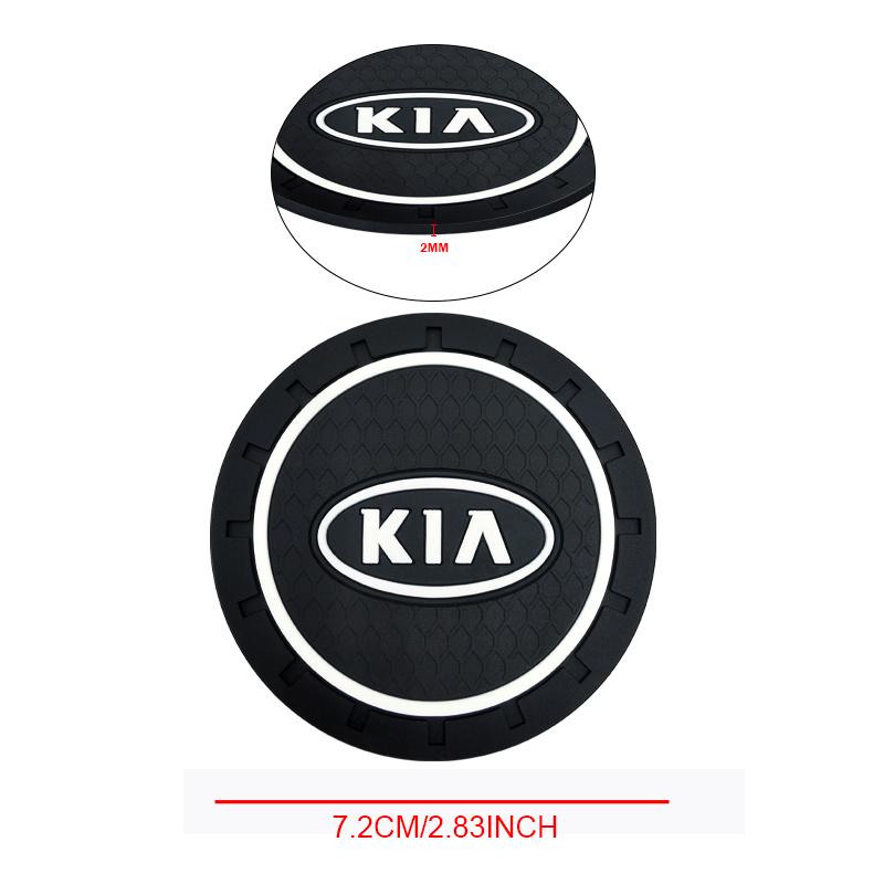 2Pcs Car Interior Silicone Coasters Non-slip Cup Holder Mat For KIA KN Sportage RIO Ceed Picanto Pegas Sorento Niro Cerato K5 K3 ulsap11