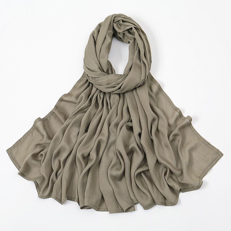 New Premium Thick Modal Hijab Scarf For Women Plain Shawls Femme Musulman Cotton Modal Headscarf Islam Turban Headband 172*85cm