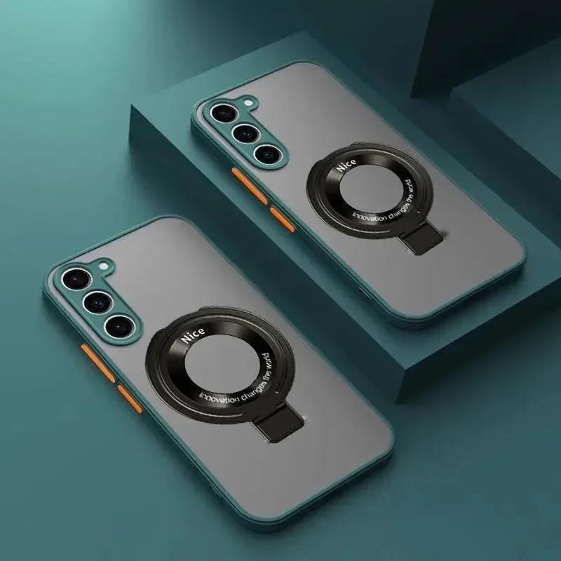 

Matte Case For Samsung Galaxy S26 S25 Edge S24 FE S23 S22 S21 Ultra Plus A56 A26 A36 A16 A15 Magnetic Magsafe Cover For S25 FE