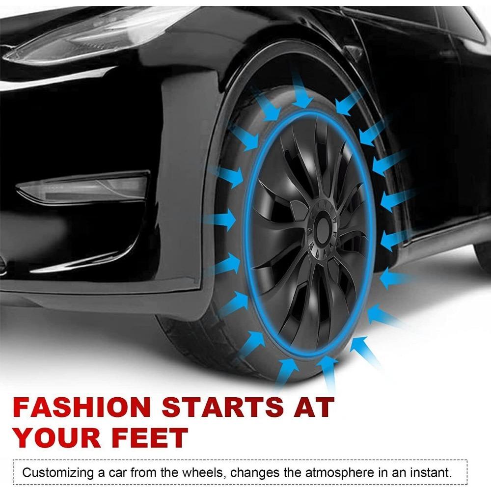 For Tesla Model 3 2017-2023 Wheel Protection Covers Hub Caps Fit 18 Inch Wheel