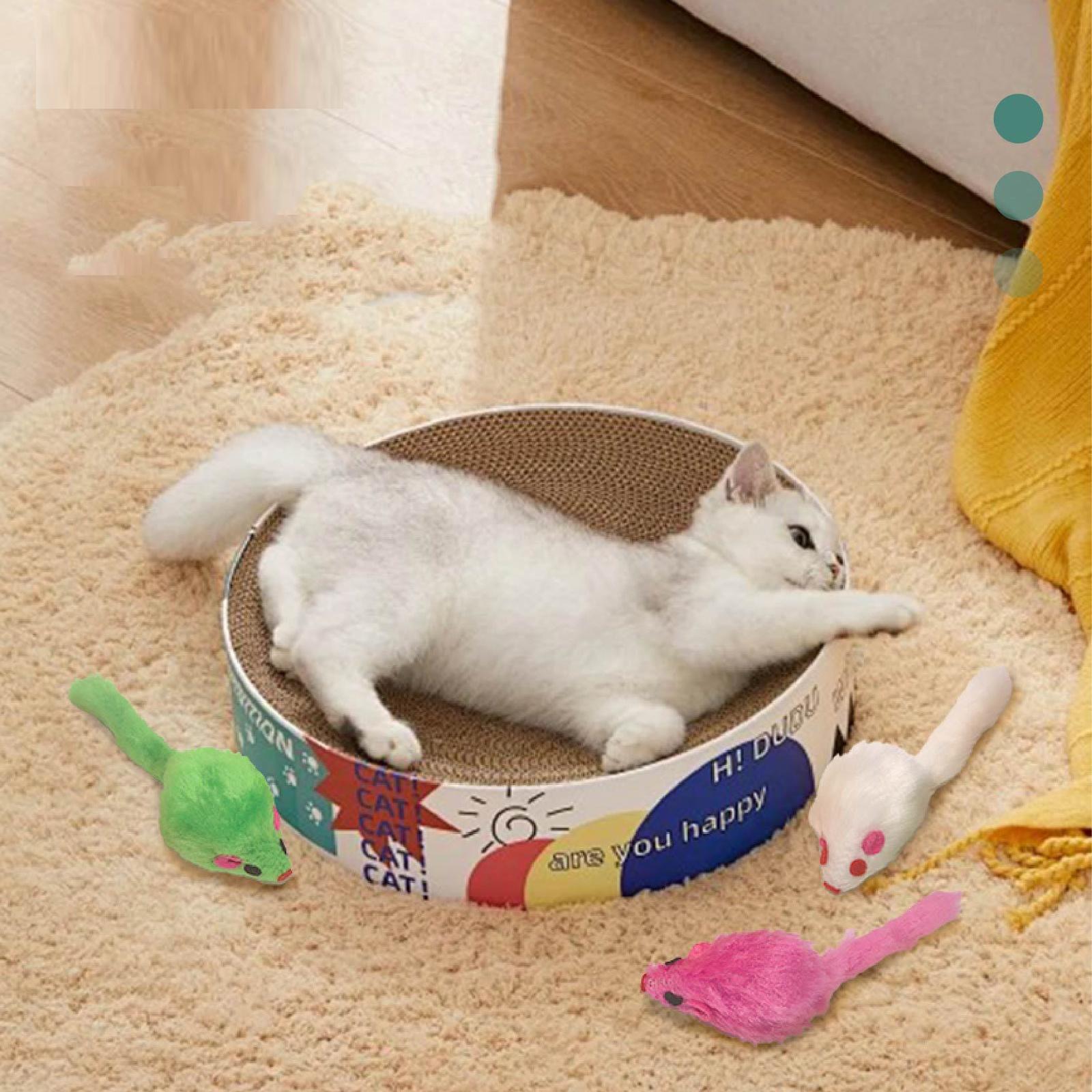 

Rattle Mouse Toys also Prefilled Catnip, 2.36” Mice Body Size, Faux Mice Toys with Plastic Body, Interactive Catnip Toys for Indoor Cats Play one size
